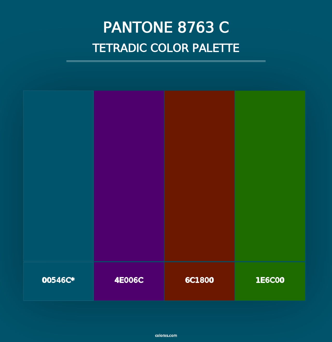 PANTONE 8763 C - Tetradic Color Palette