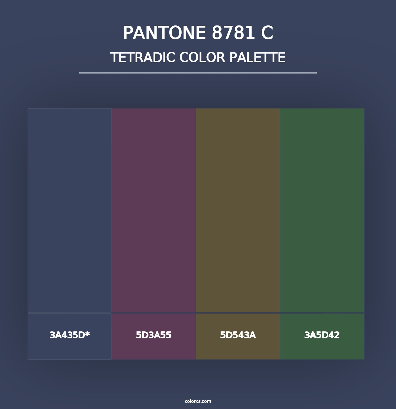 PANTONE 8781 C - Tetradic Color Palette