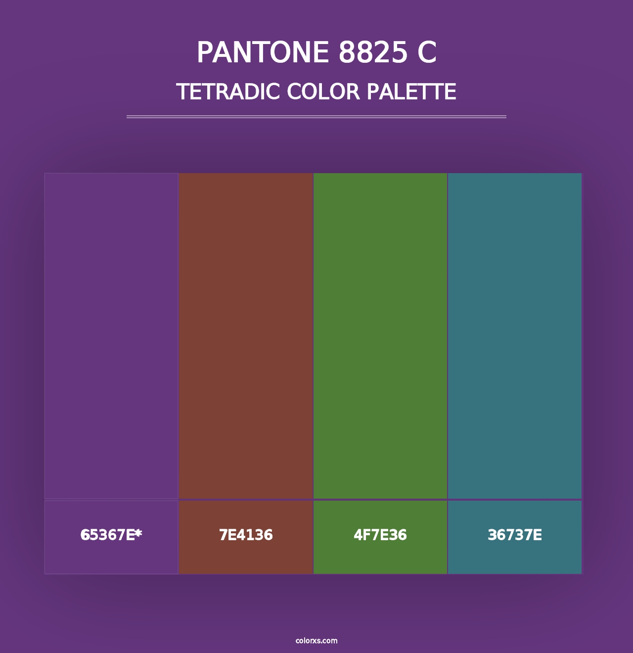 PANTONE 8825 C - Tetradic Color Palette