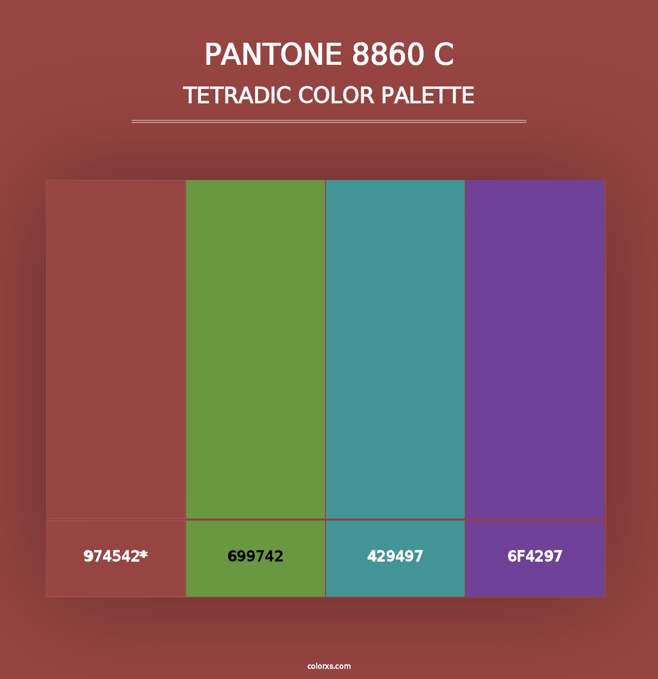 PANTONE 8860 C - Tetradic Color Palette