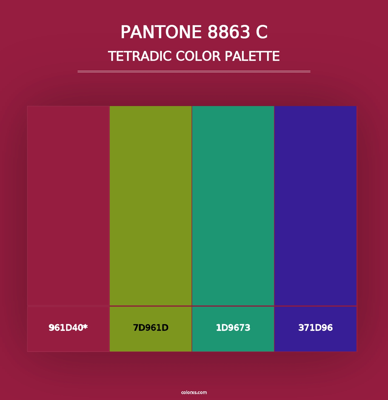 PANTONE 8863 C - Tetradic Color Palette