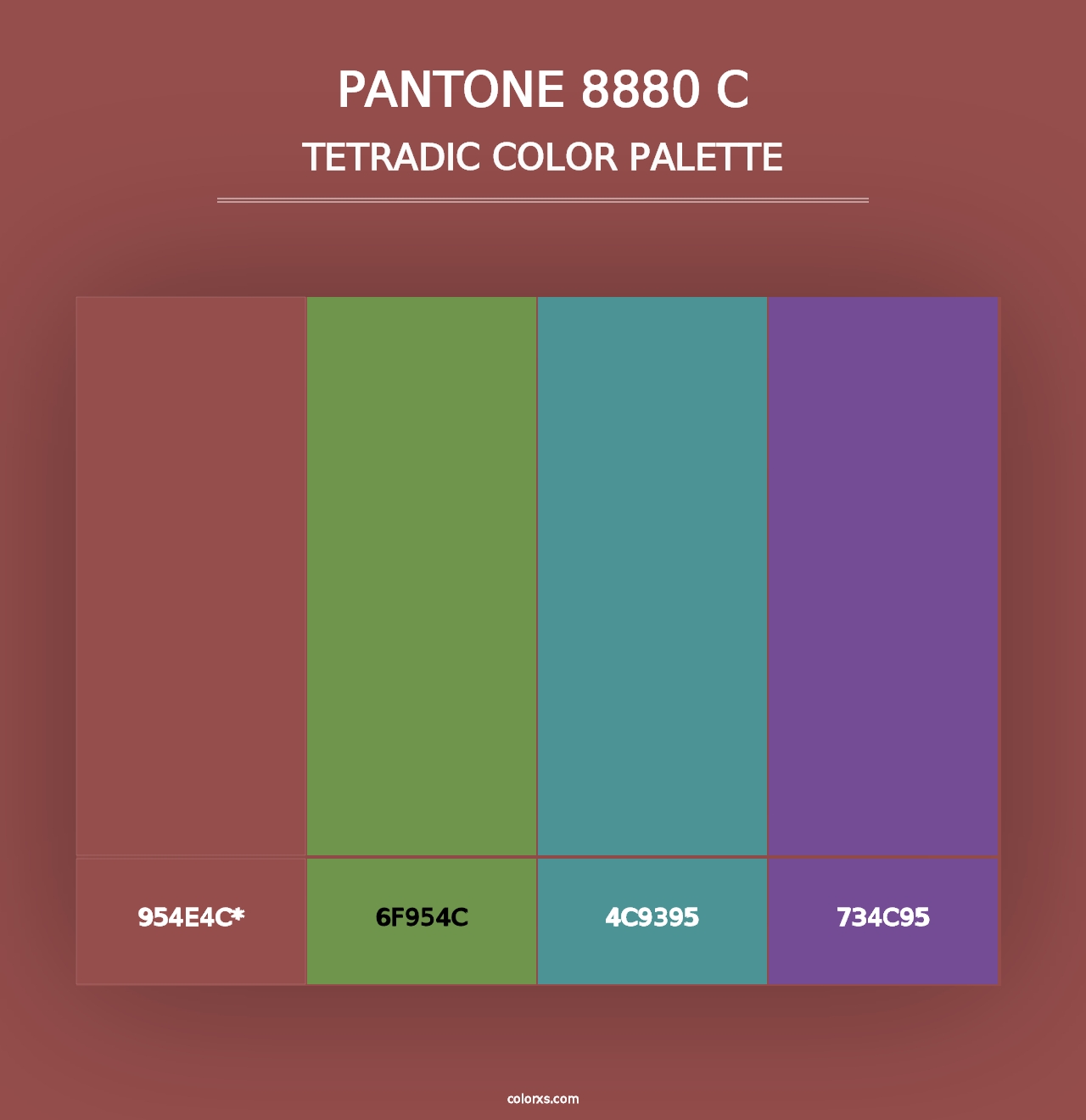 PANTONE 8880 C - Tetradic Color Palette