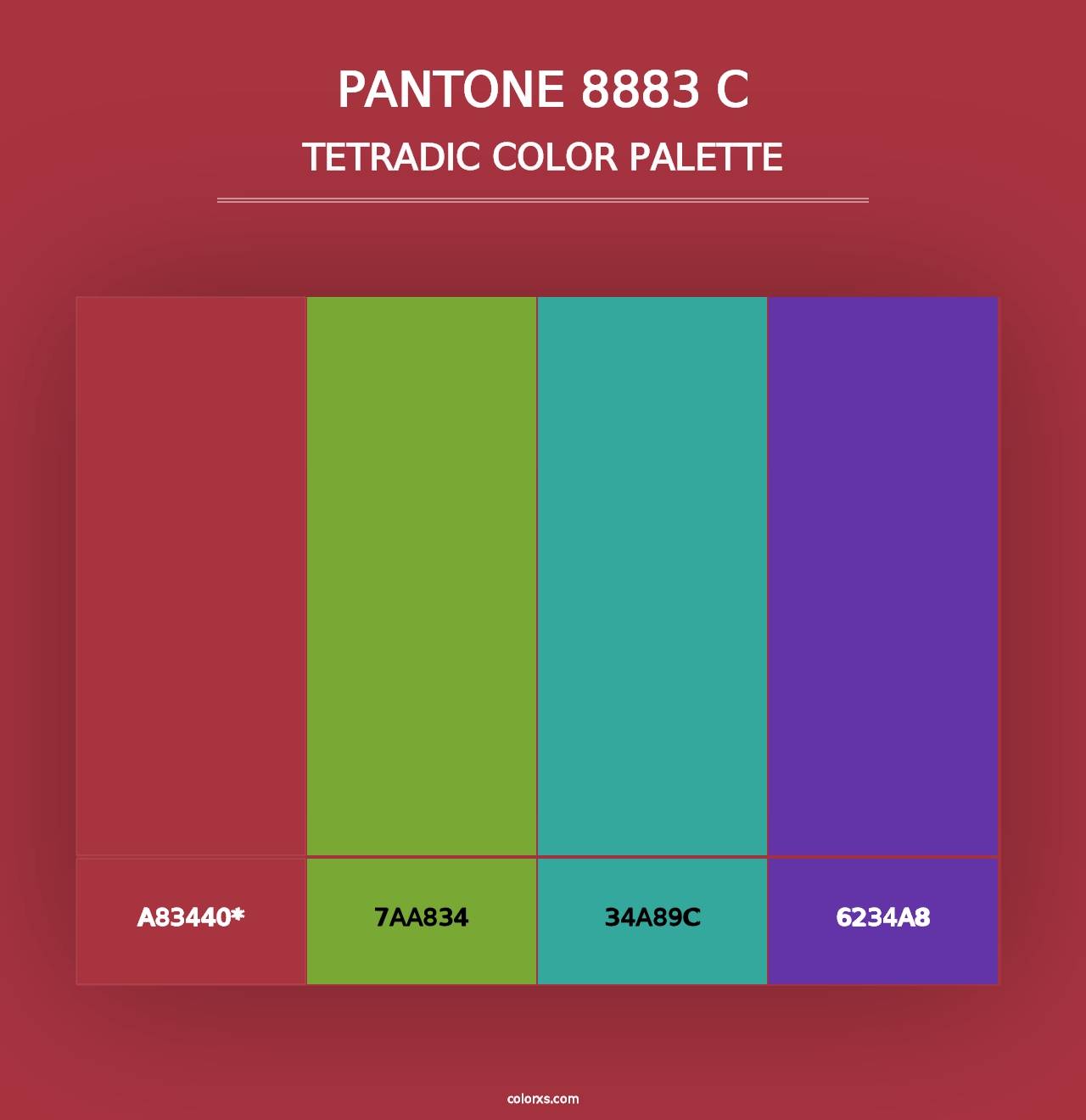 PANTONE 8883 C - Tetradic Color Palette