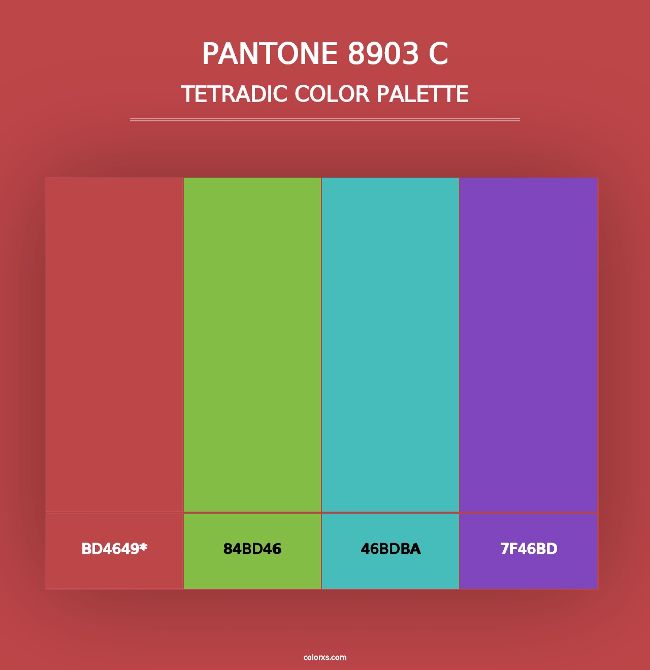 PANTONE 8903 C - Tetradic Color Palette