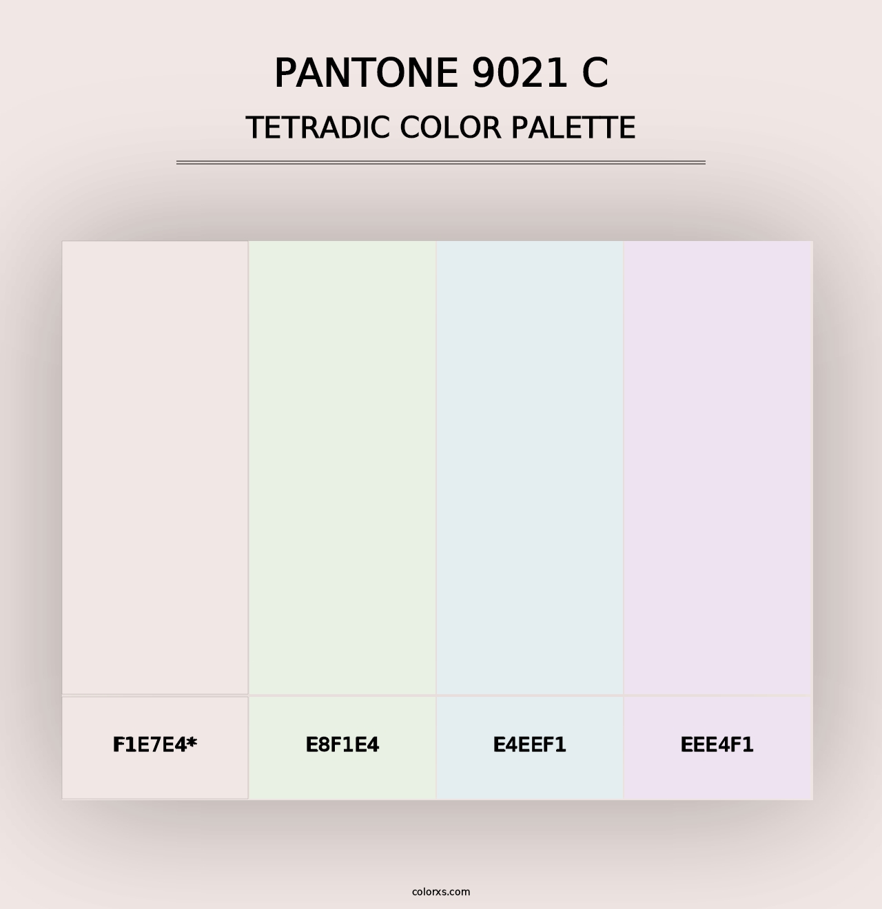 PANTONE 9021 C - Tetradic Color Palette