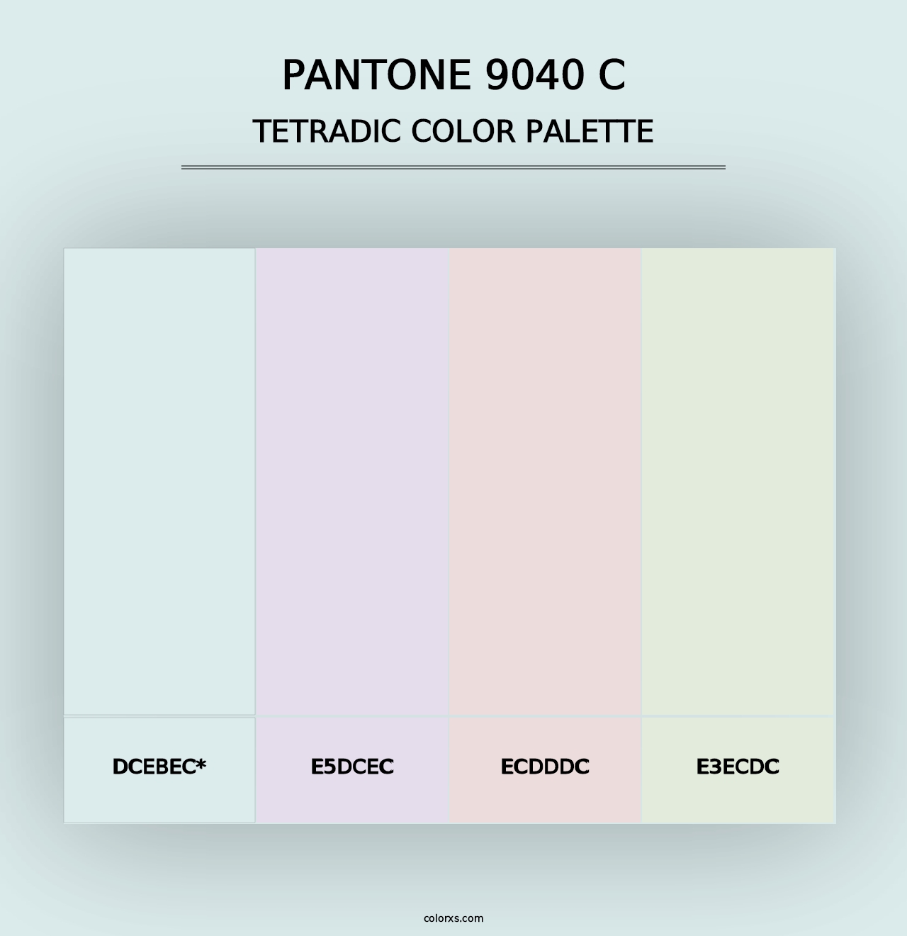 PANTONE 9040 C - Tetradic Color Palette