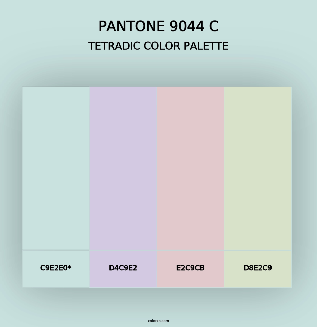 PANTONE 9044 C - Tetradic Color Palette