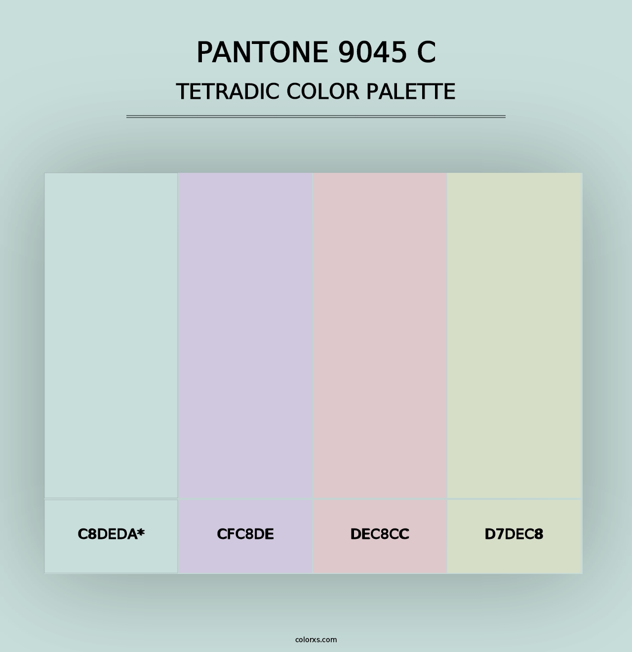 PANTONE 9045 C - Tetradic Color Palette