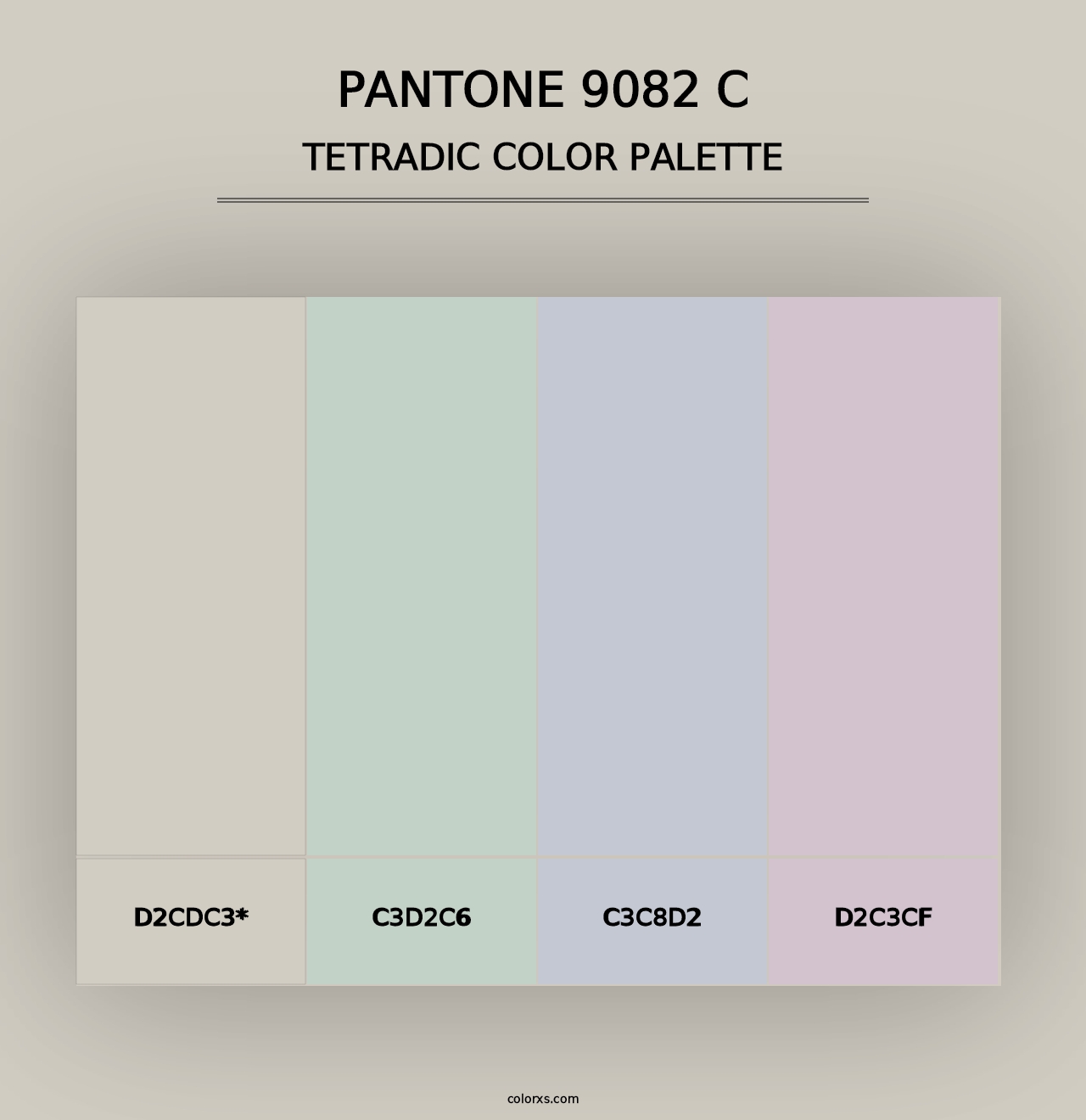 PANTONE 9082 C - Tetradic Color Palette