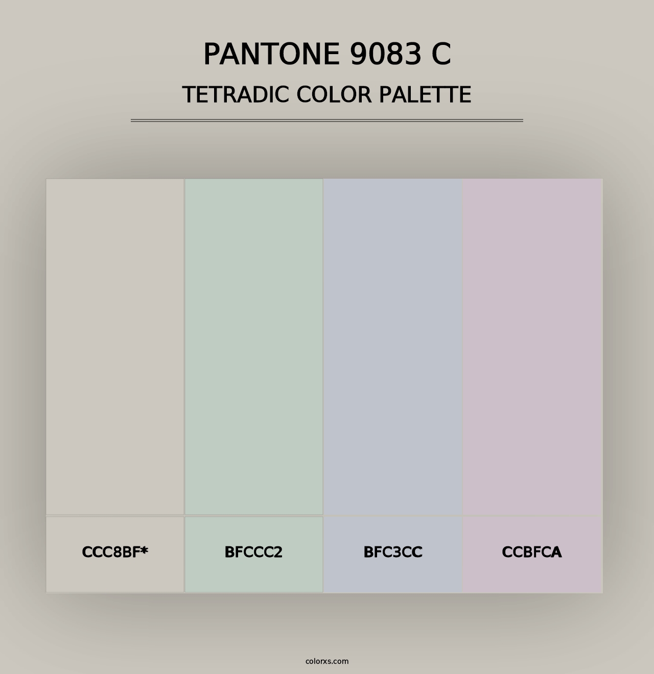 PANTONE 9083 C - Tetradic Color Palette