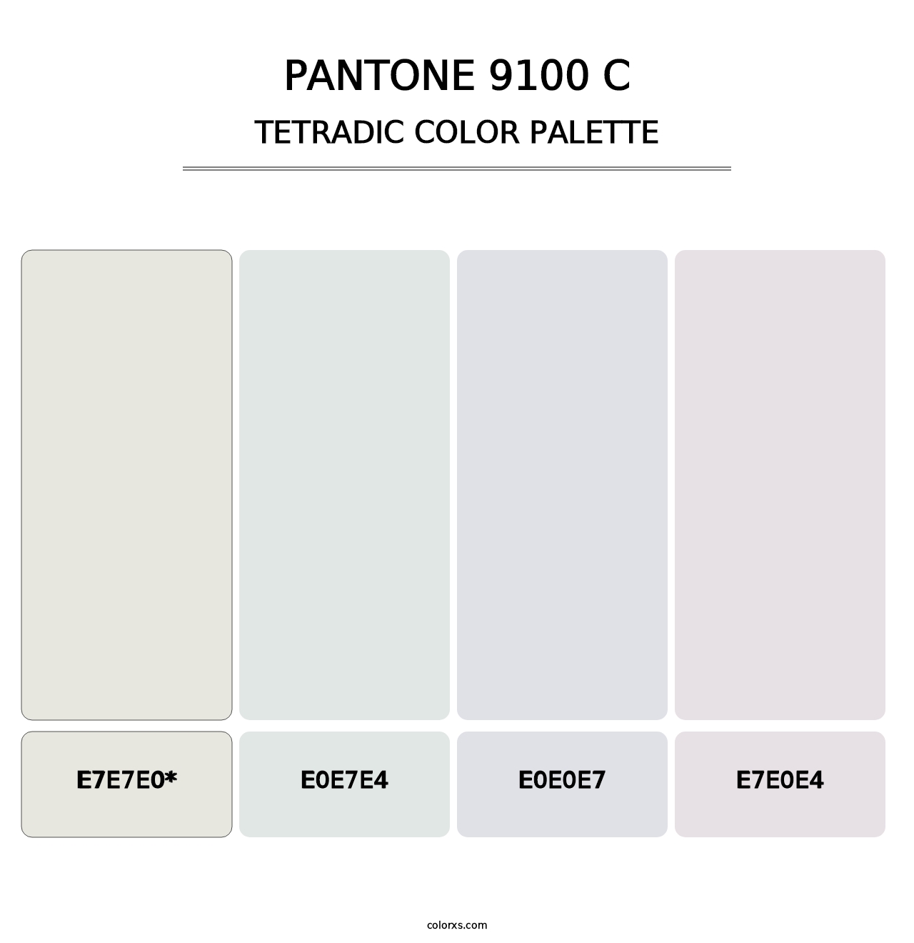 PANTONE 9100 C - Tetradic Color Palette