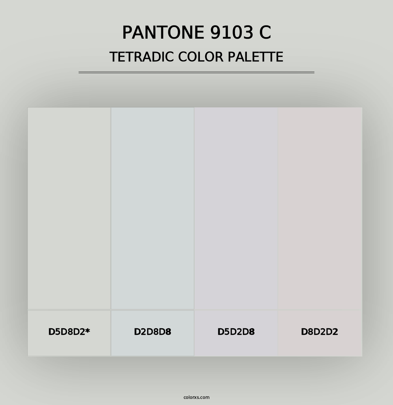 PANTONE 9103 C - Tetradic Color Palette