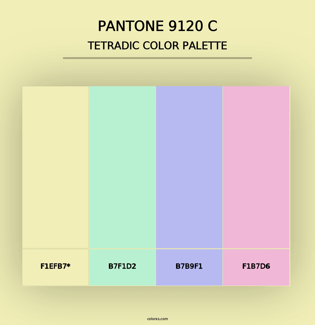 PANTONE 9120 C - Tetradic Color Palette