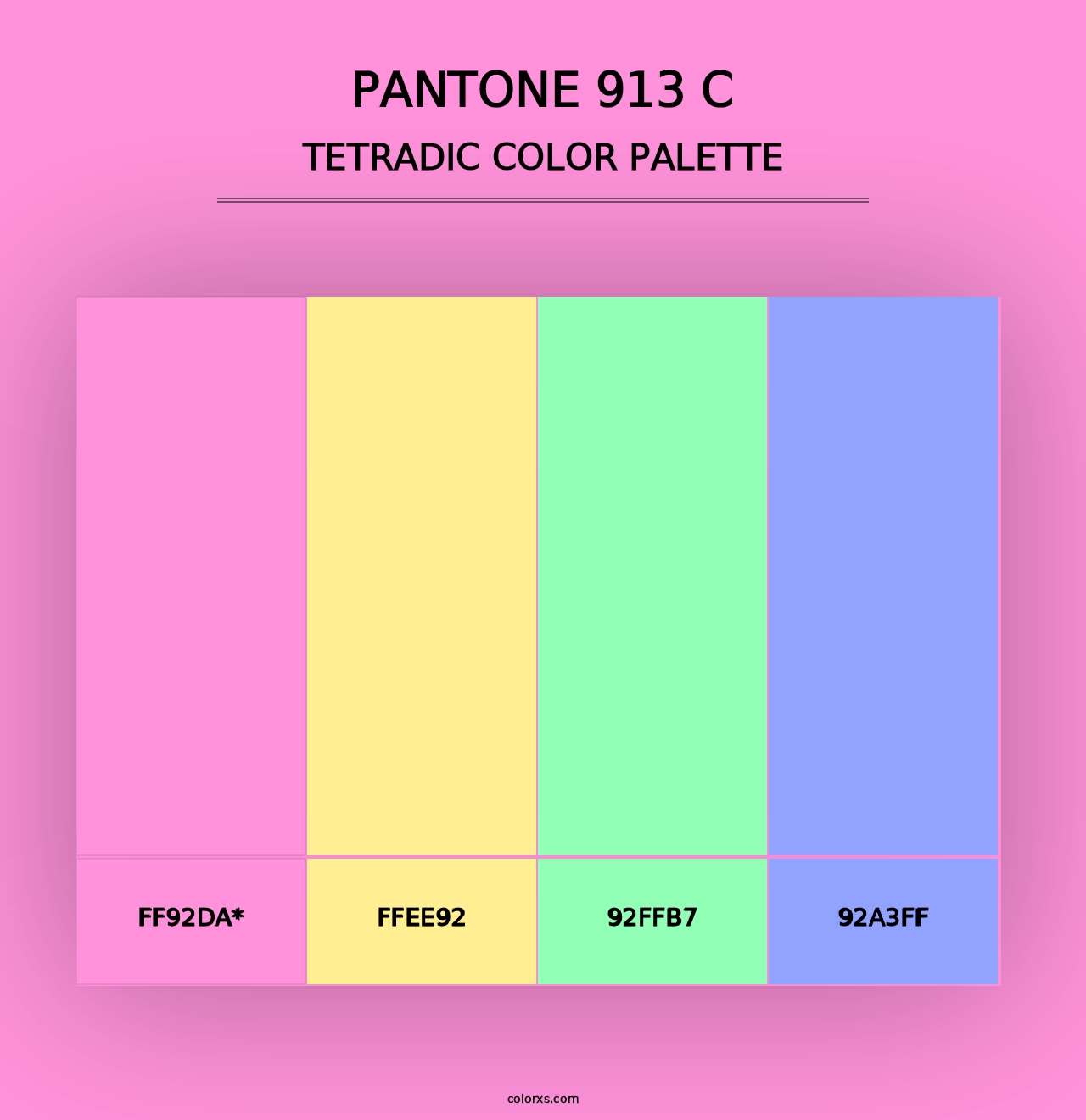 PANTONE 913 C - Tetradic Color Palette