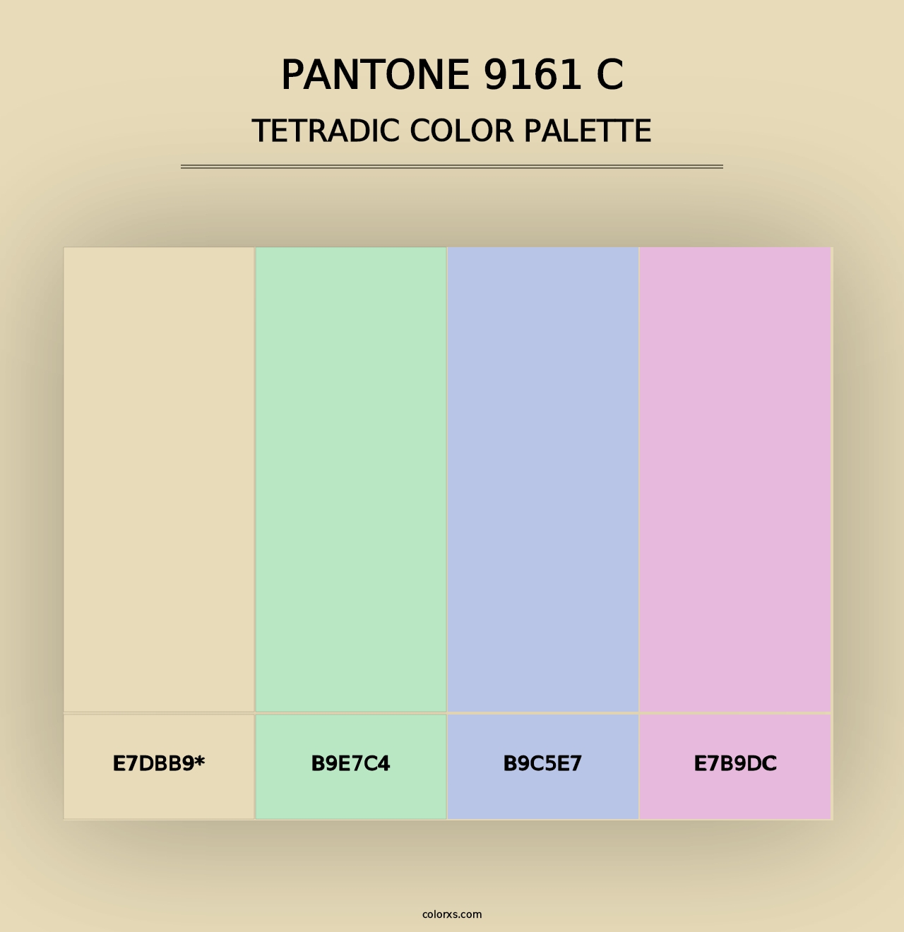 PANTONE 9161 C - Tetradic Color Palette