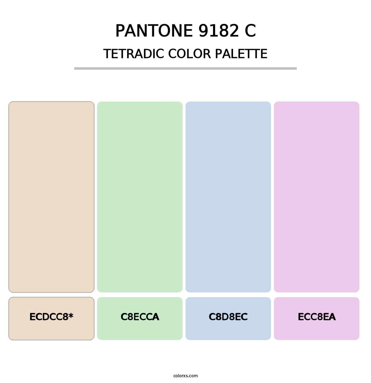 PANTONE 9182 C - Tetradic Color Palette
