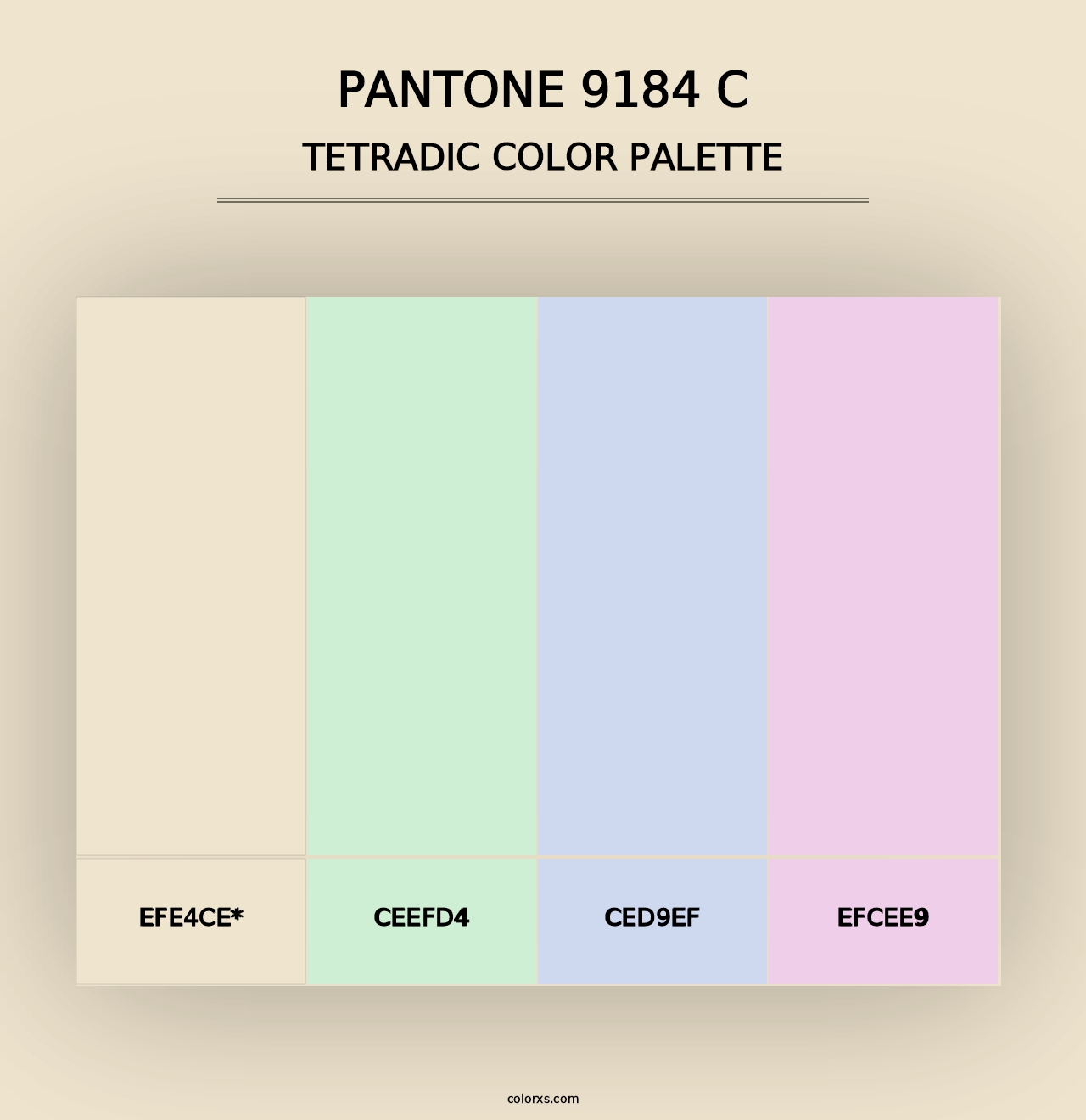 PANTONE 9184 C - Tetradic Color Palette