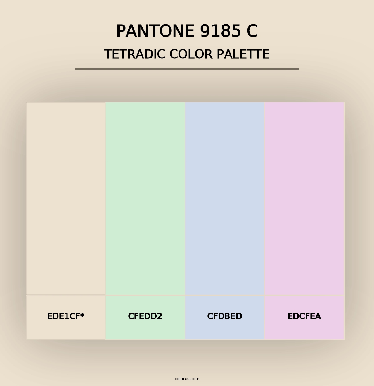 PANTONE 9185 C - Tetradic Color Palette