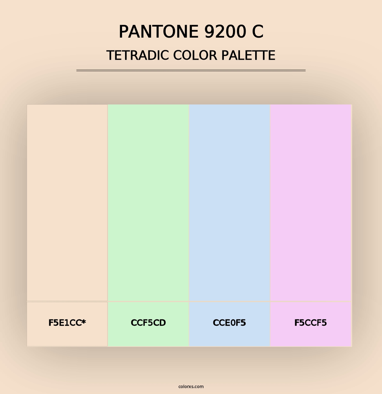 PANTONE 9200 C - Tetradic Color Palette