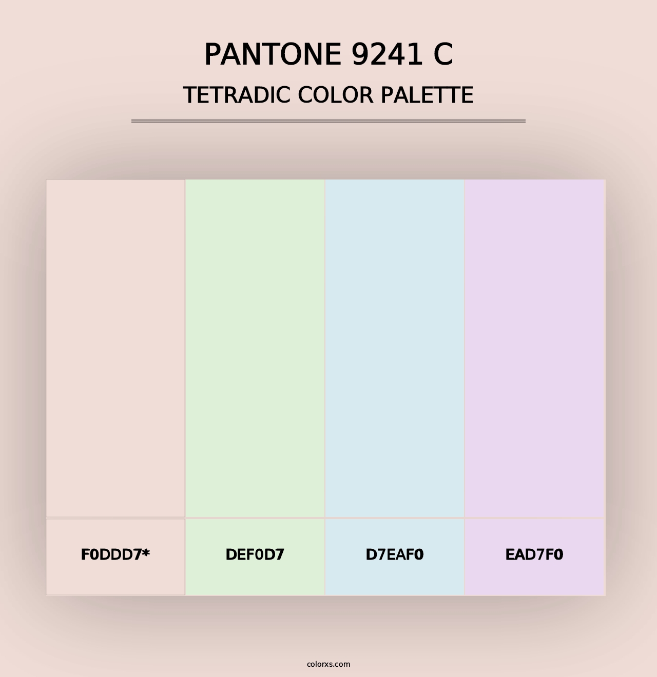 PANTONE 9241 C - Tetradic Color Palette