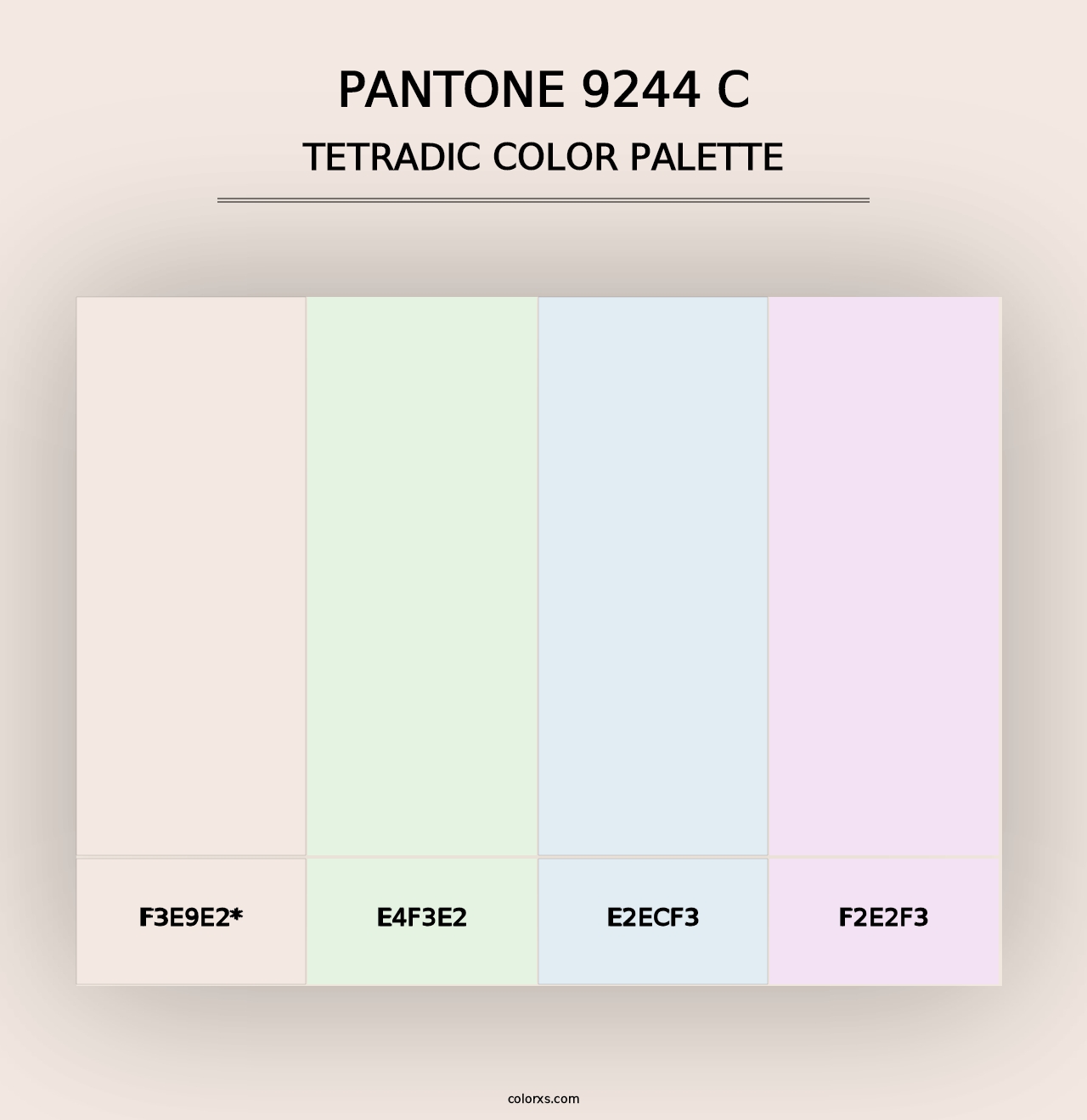 PANTONE 9244 C - Tetradic Color Palette