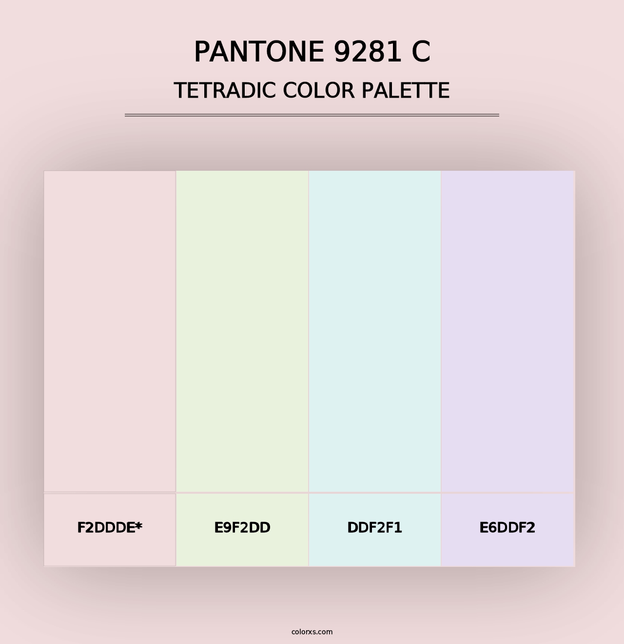 PANTONE 9281 C - Tetradic Color Palette