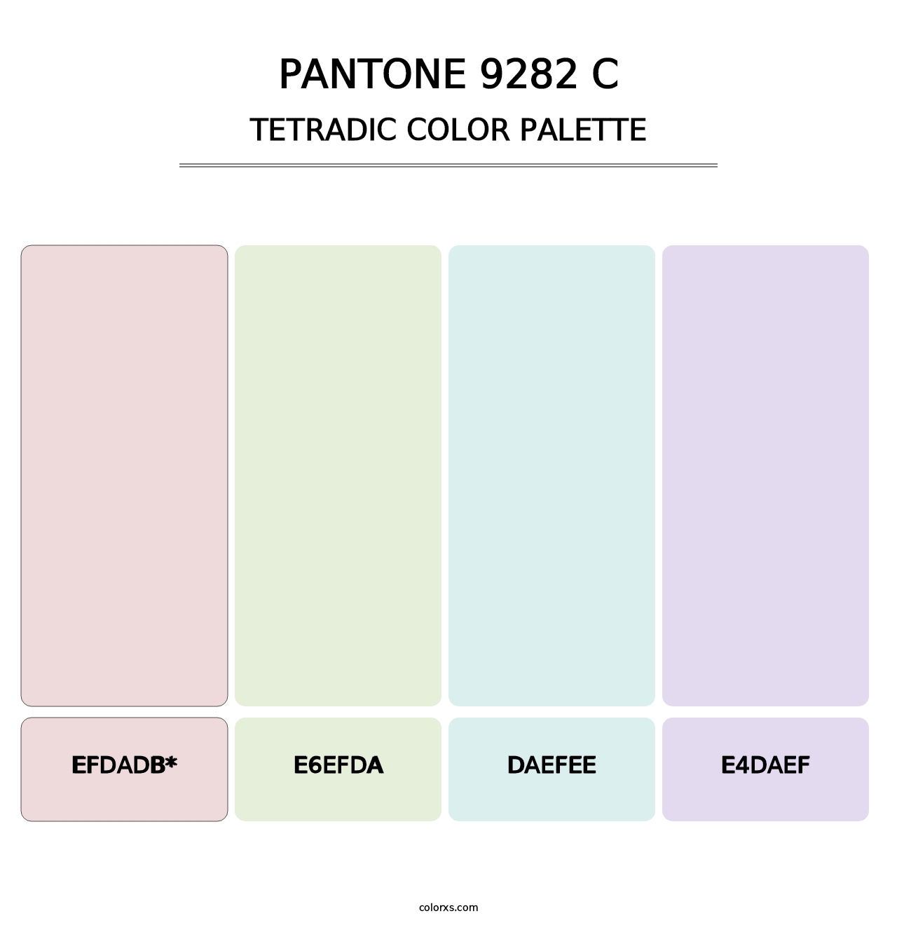 PANTONE 9282 C - Tetradic Color Palette