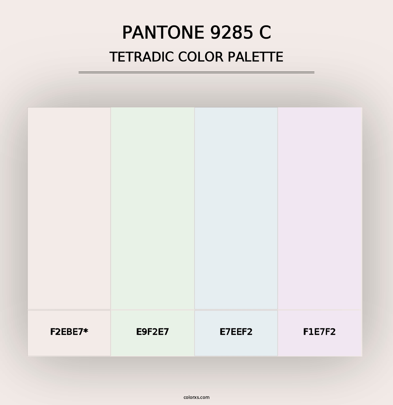 PANTONE 9285 C - Tetradic Color Palette