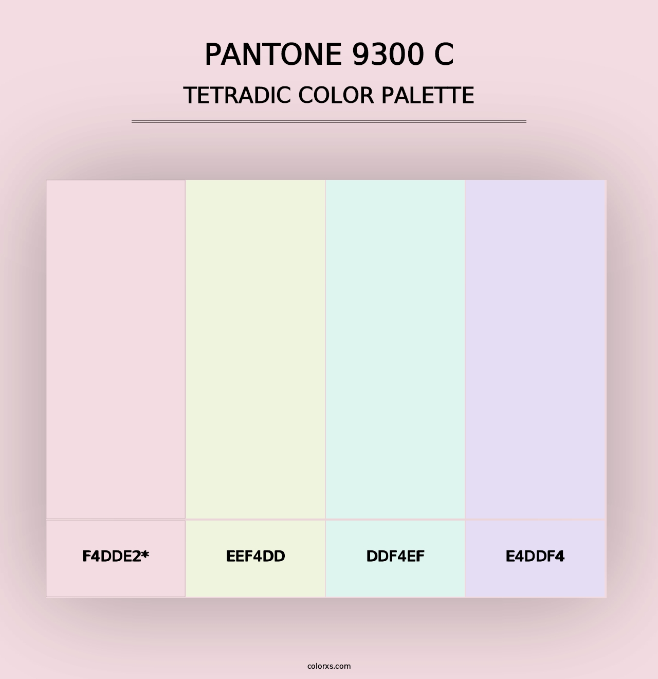 PANTONE 9300 C - Tetradic Color Palette