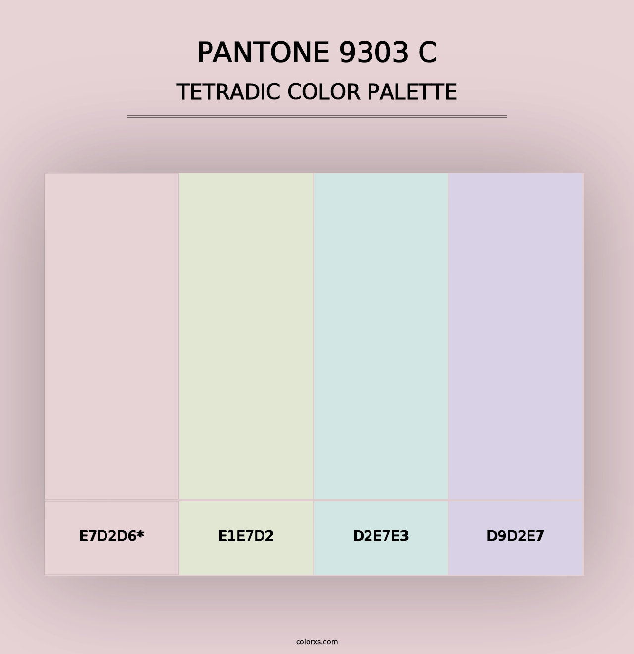 PANTONE 9303 C - Tetradic Color Palette