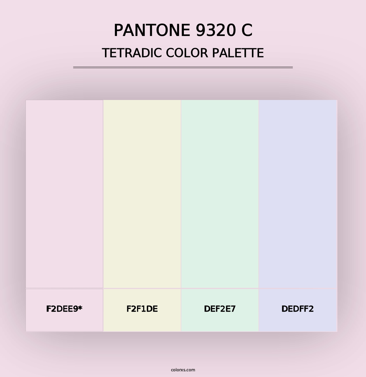 PANTONE 9320 C - Tetradic Color Palette