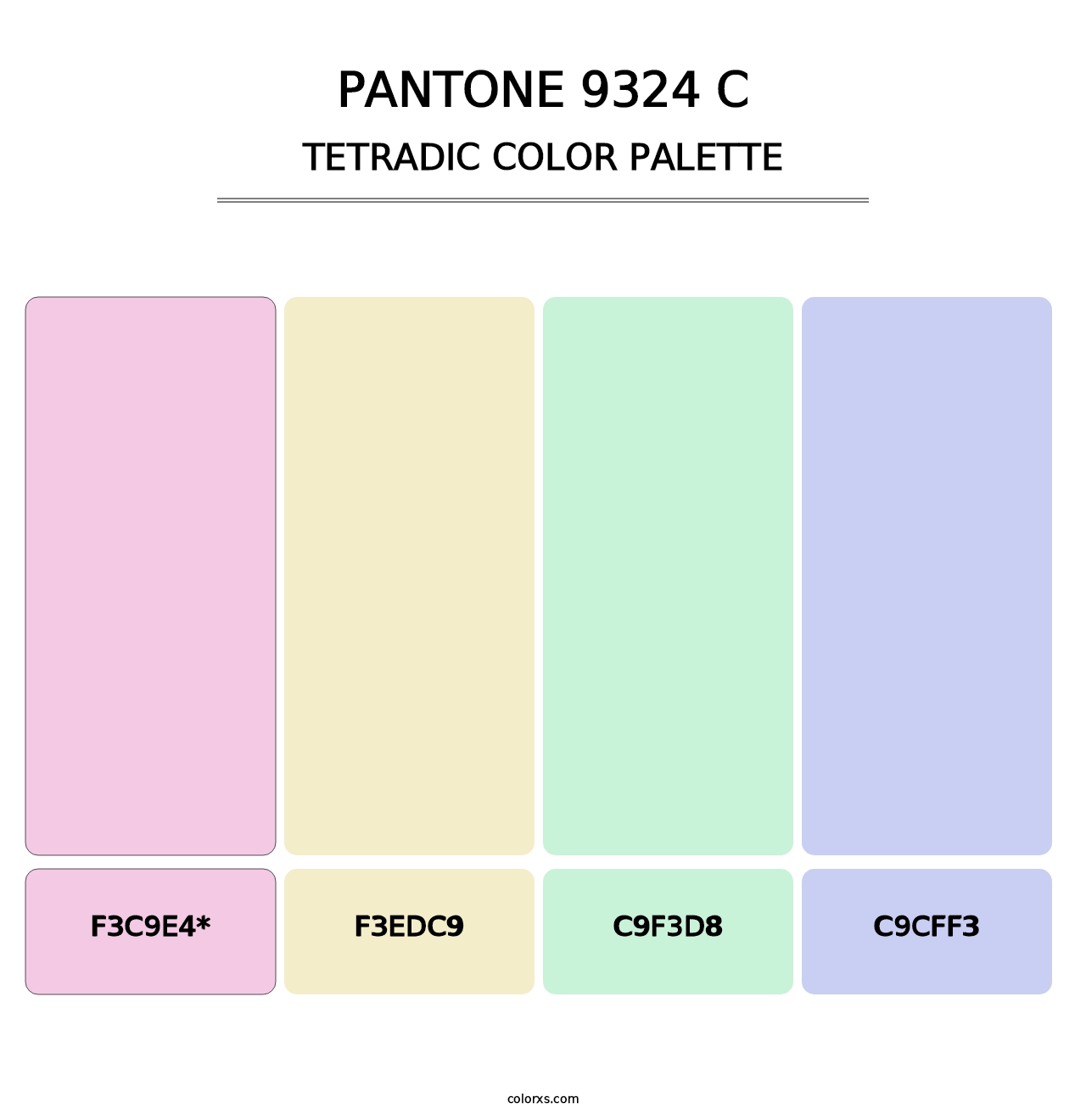 PANTONE 9324 C - Tetradic Color Palette