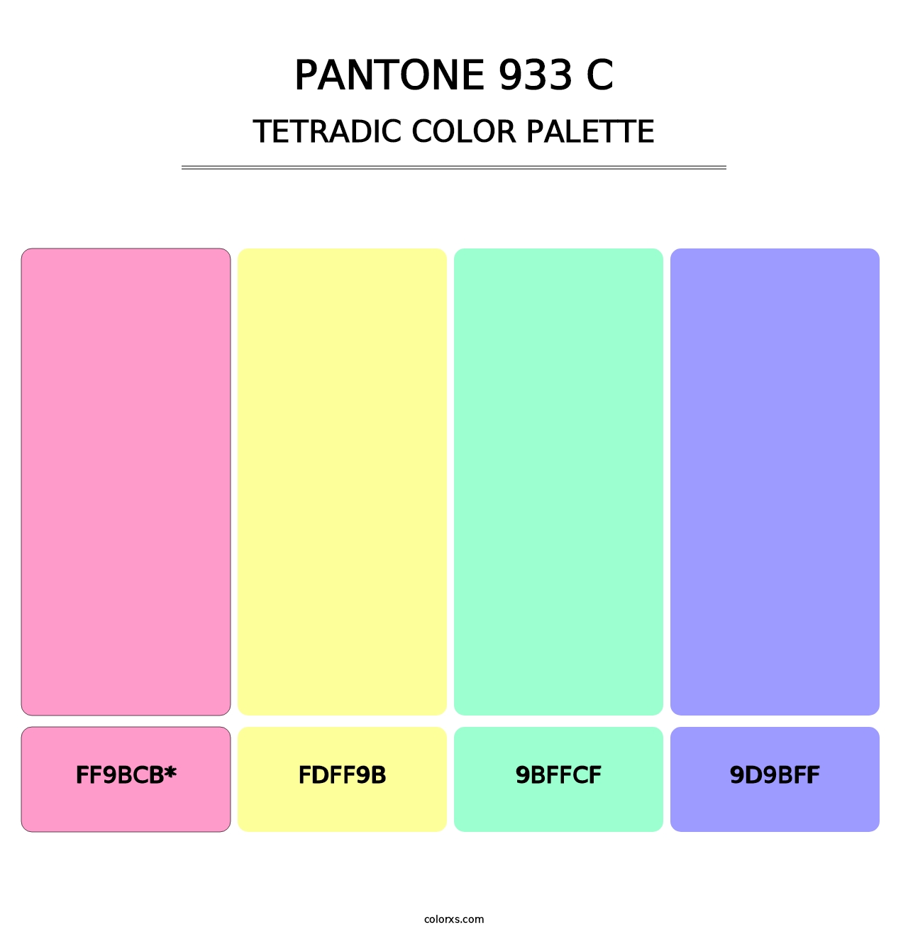 PANTONE 933 C - Tetradic Color Palette