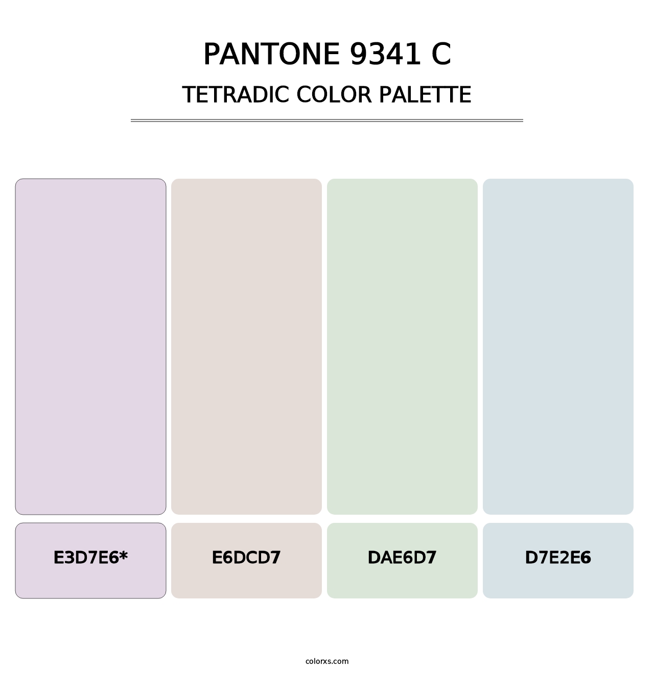 PANTONE 9341 C - Tetradic Color Palette