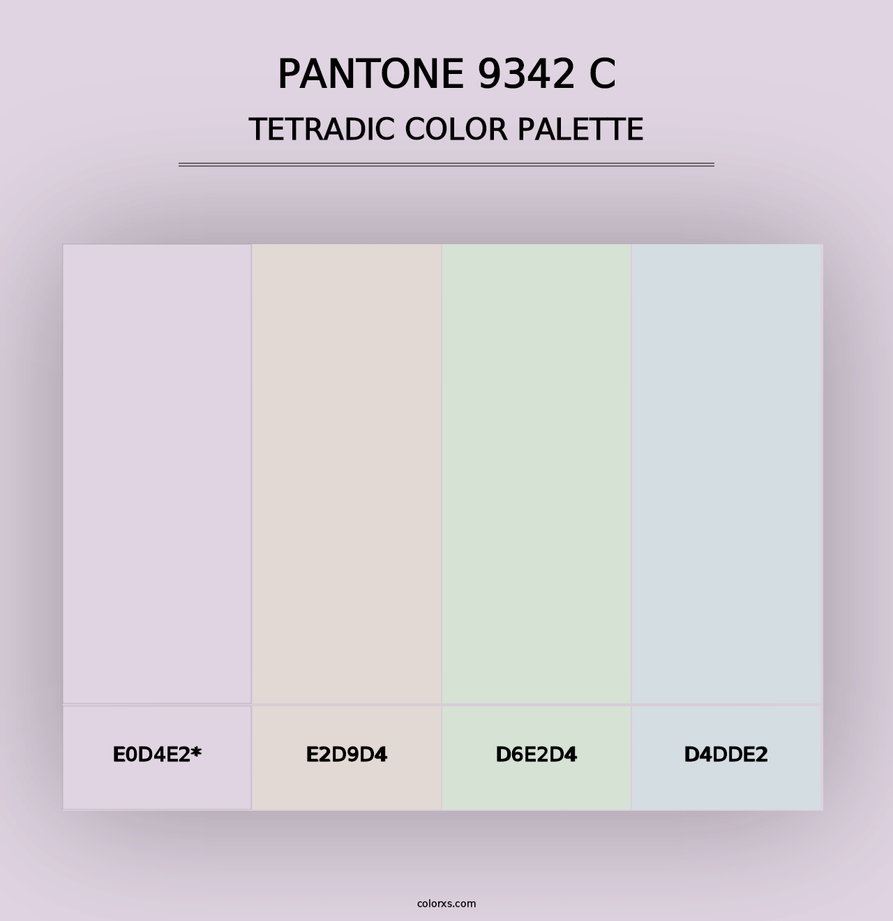 PANTONE 9342 C - Tetradic Color Palette