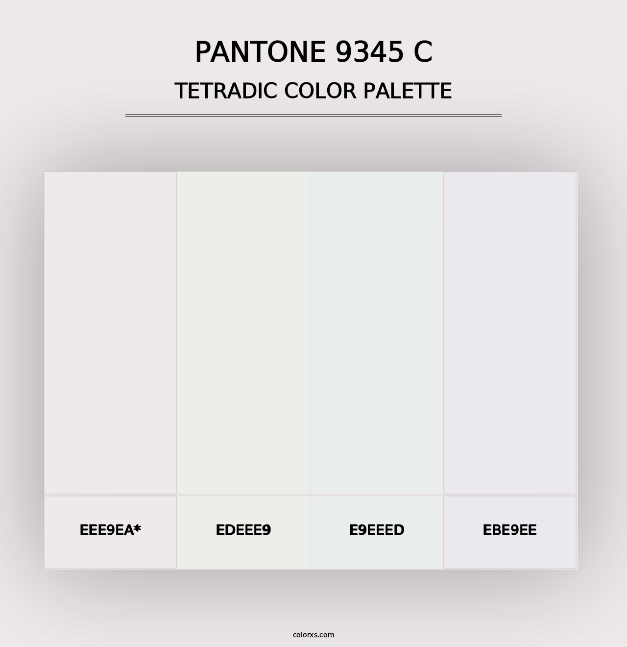 PANTONE 9345 C - Tetradic Color Palette