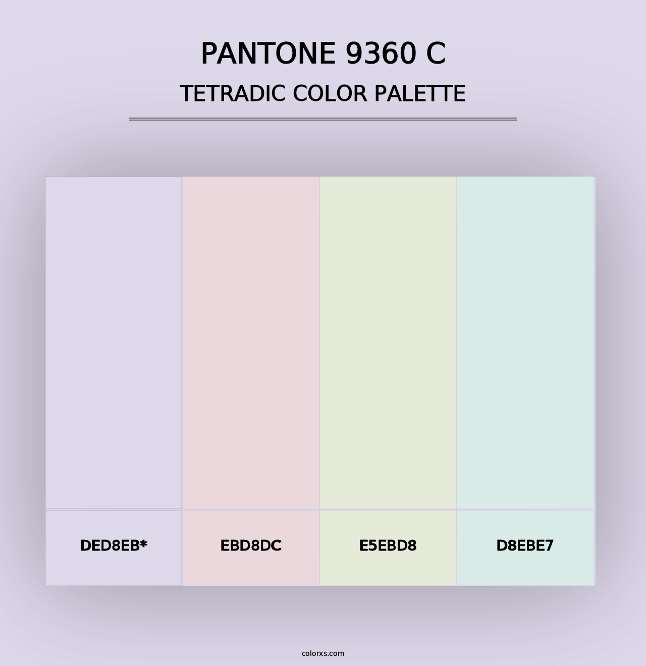 PANTONE 9360 C - Tetradic Color Palette