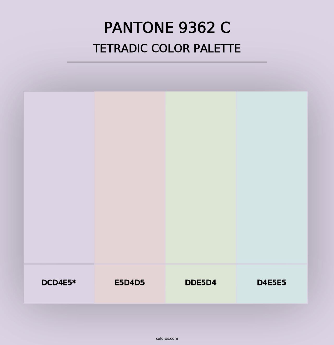 PANTONE 9362 C - Tetradic Color Palette