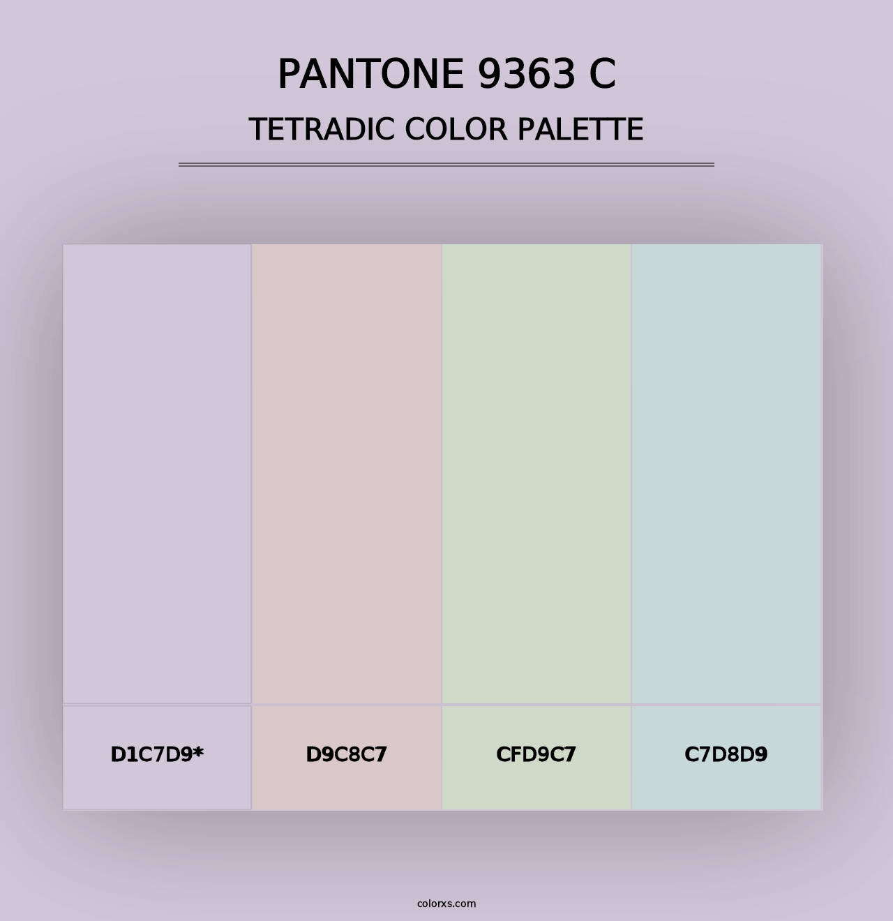 PANTONE 9363 C - Tetradic Color Palette