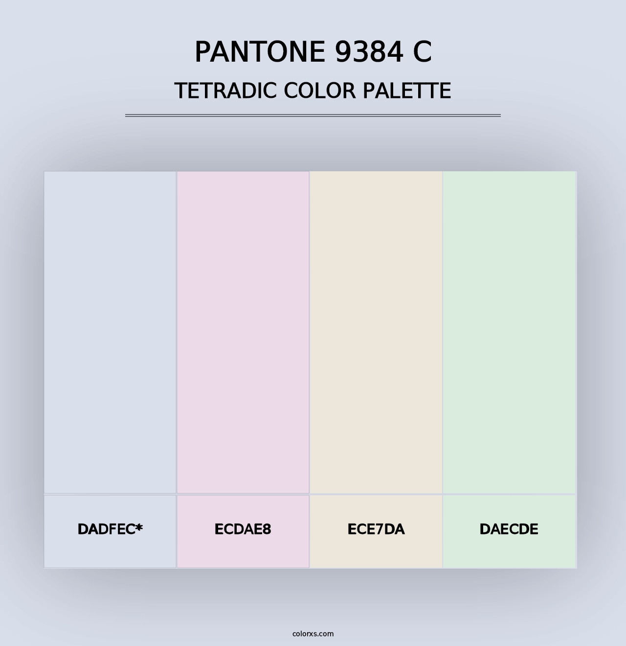 PANTONE 9384 C - Tetradic Color Palette