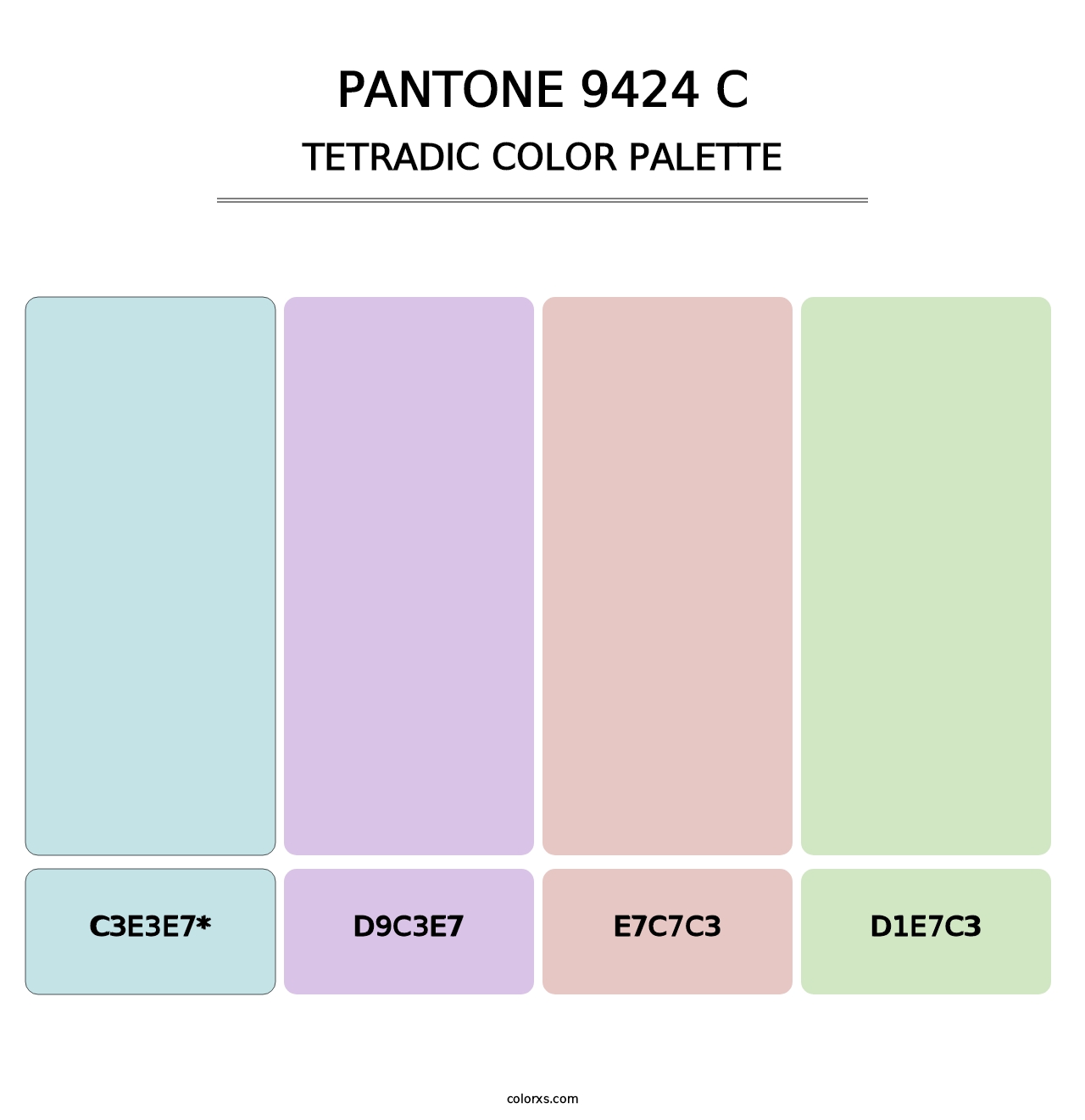 PANTONE 9424 C - Tetradic Color Palette