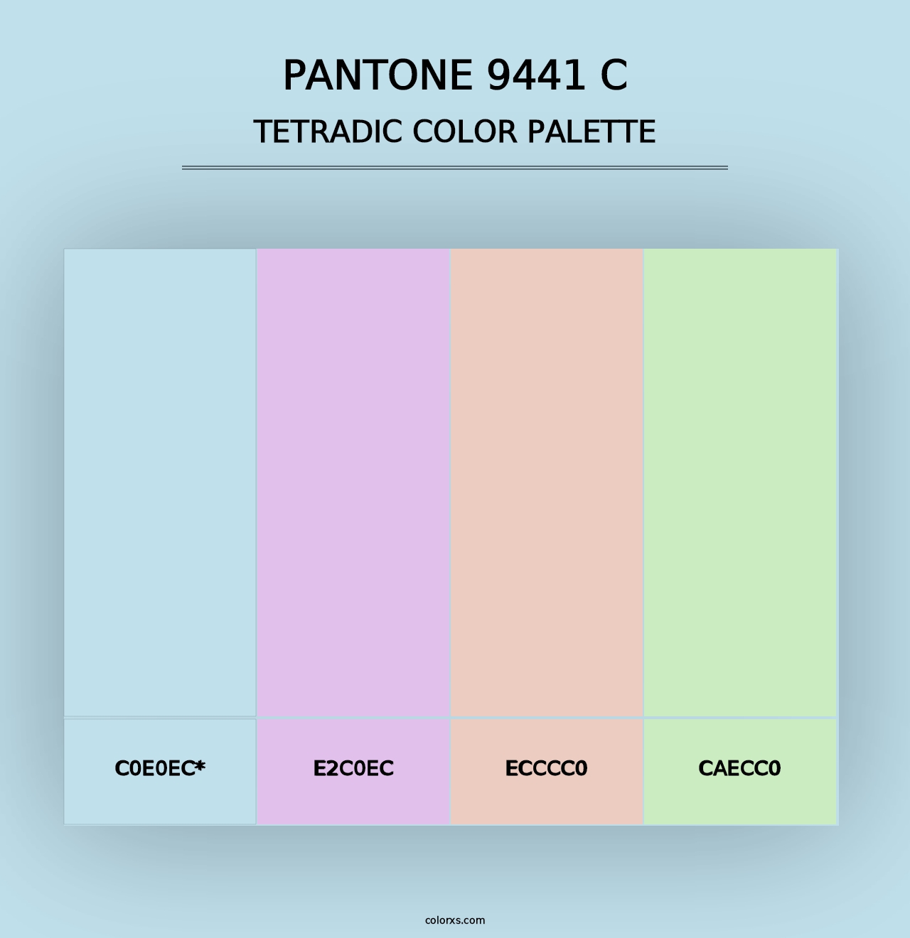 PANTONE 9441 C - Tetradic Color Palette