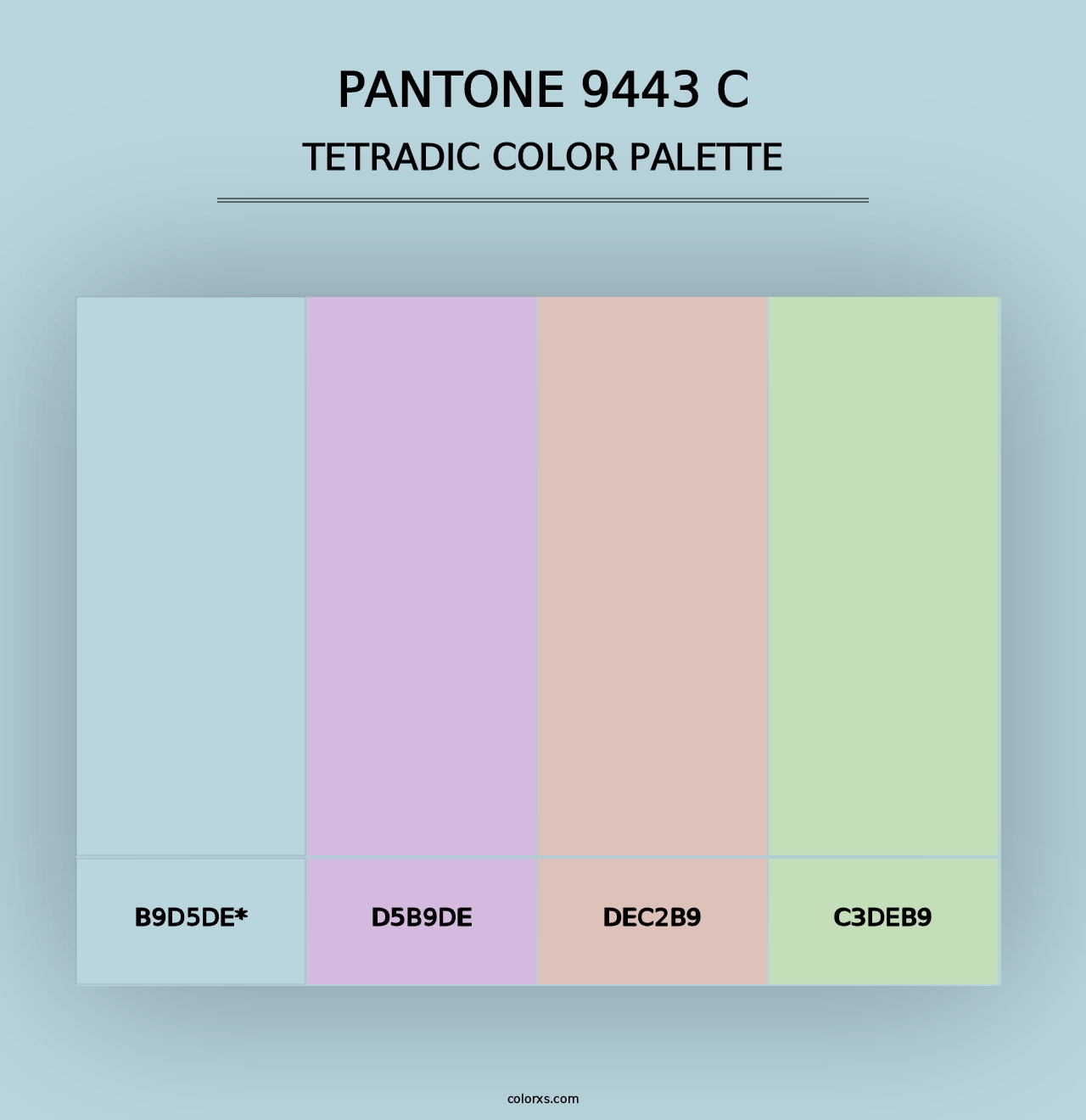 PANTONE 9443 C - Tetradic Color Palette