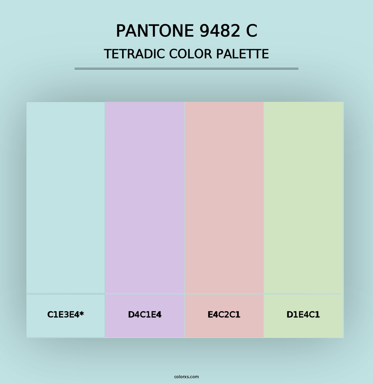 PANTONE 9482 C - Tetradic Color Palette