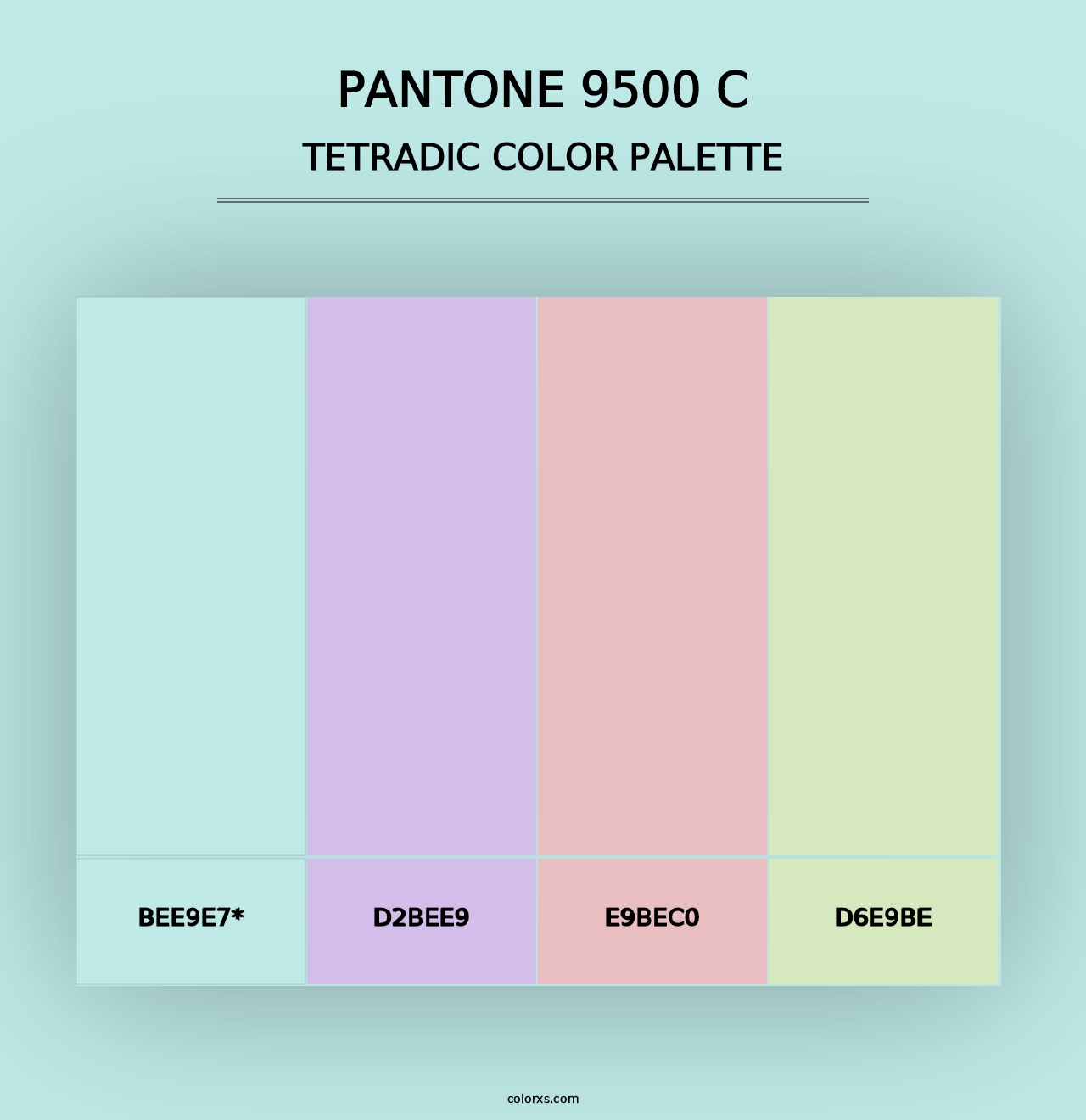 PANTONE 9500 C - Tetradic Color Palette