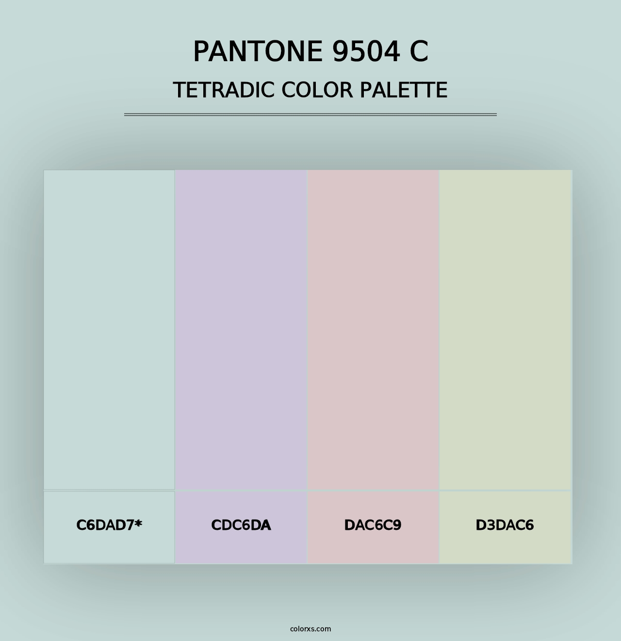 PANTONE 9504 C - Tetradic Color Palette