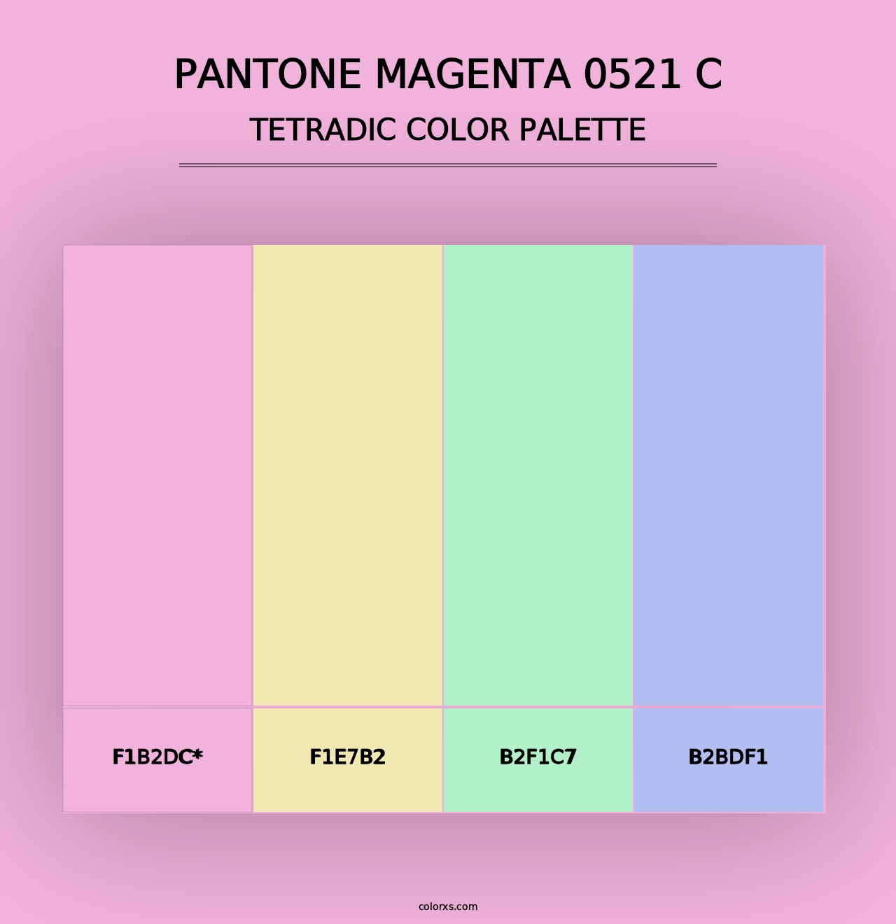 PANTONE Magenta 0521 C - Tetradic Color Palette