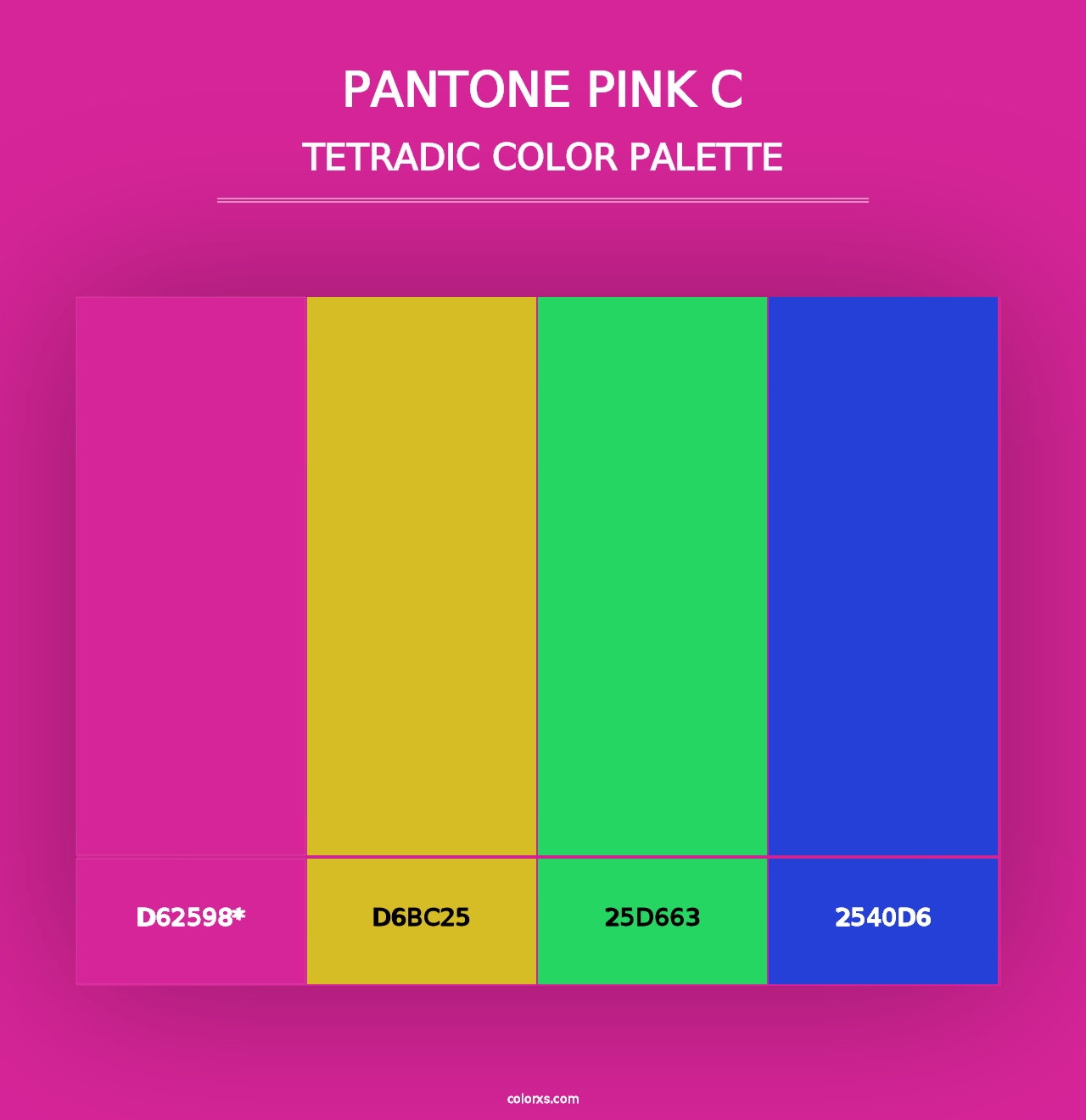 PANTONE Pink C - Tetradic Color Palette