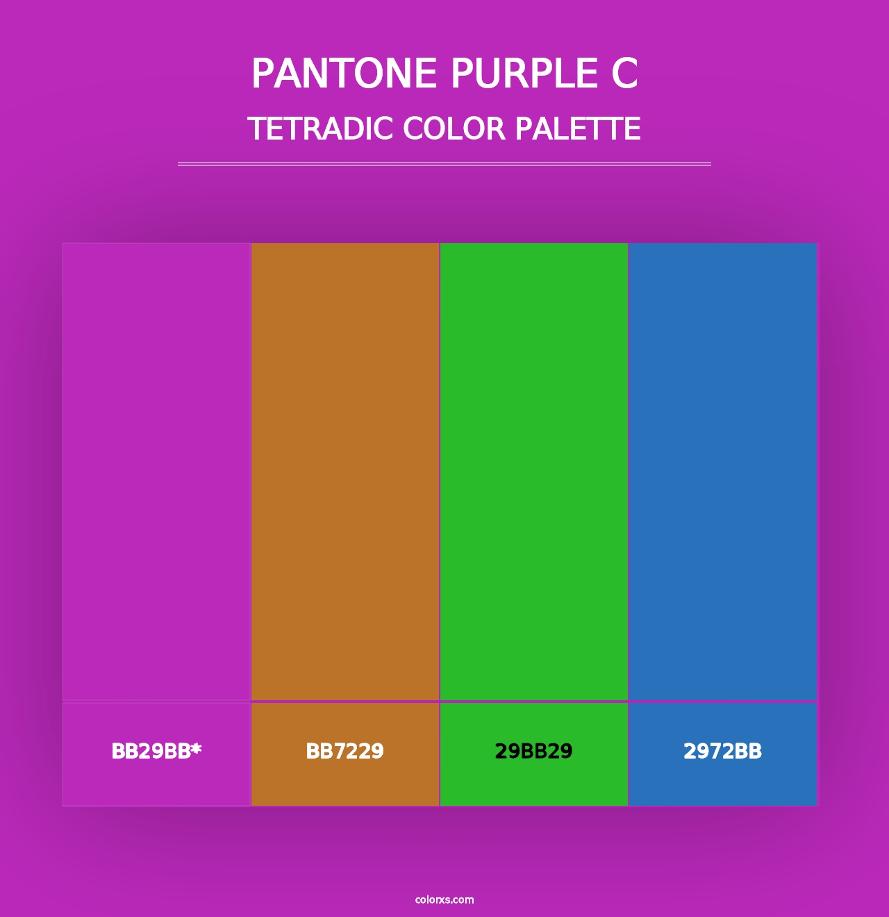 PANTONE Purple C - Tetradic Color Palette