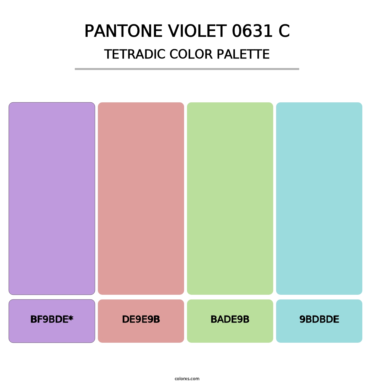 PANTONE Violet 0631 C - Tetradic Color Palette